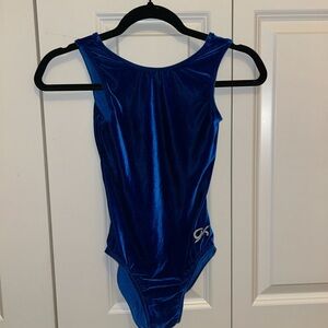 Small Blue Velvet GK Elite Gymnastics Leotard